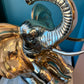 Vintage Extra Large Brass Seated Elephant