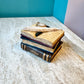 Vintage Ceramic Library Book Trinket Box