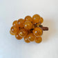 Vintage Amber Murano Glass Grape Cluster