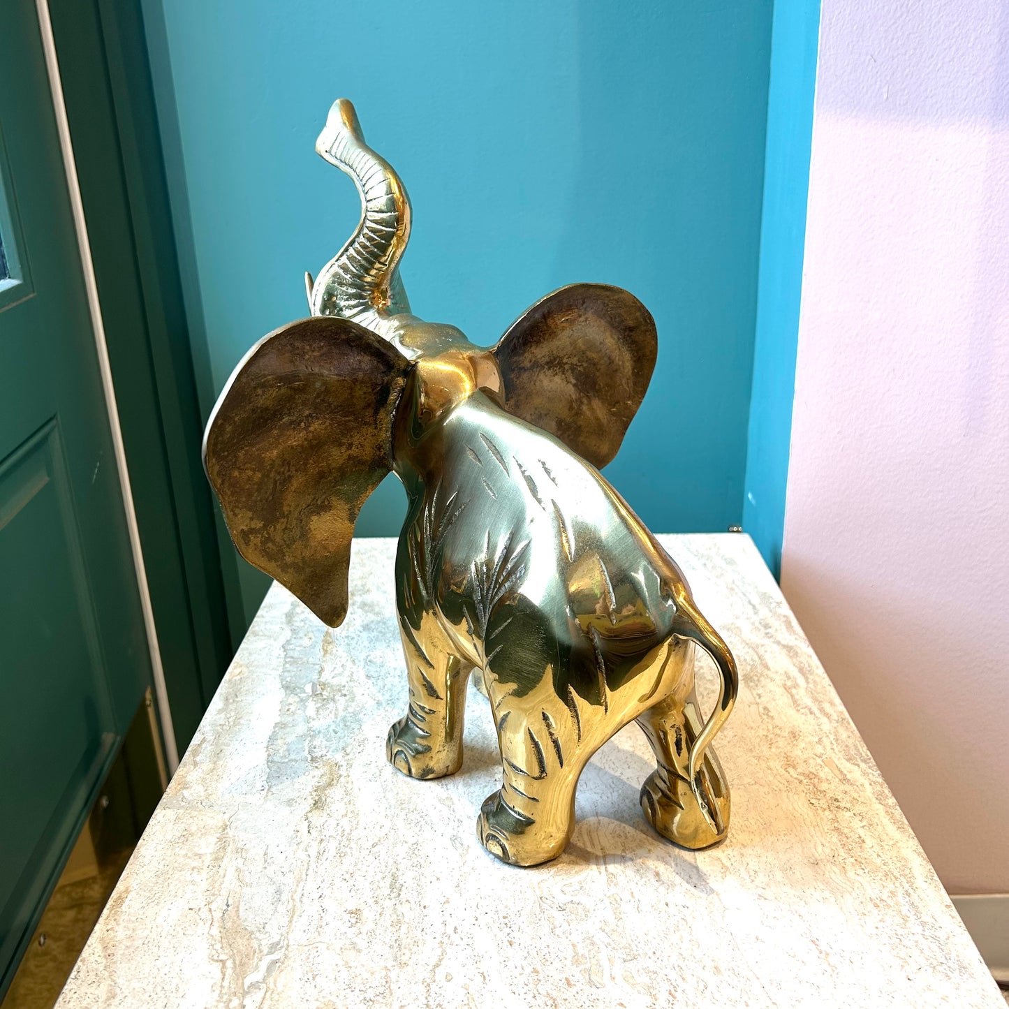 Vintage Brass Elephant Statue
