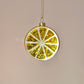 Glass Lemon Half Ornament