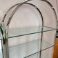 Vintage DIA Style Chrome and Glass Arched Etagere/item