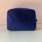Velvet Embroidered Makeup Bag - Flowers