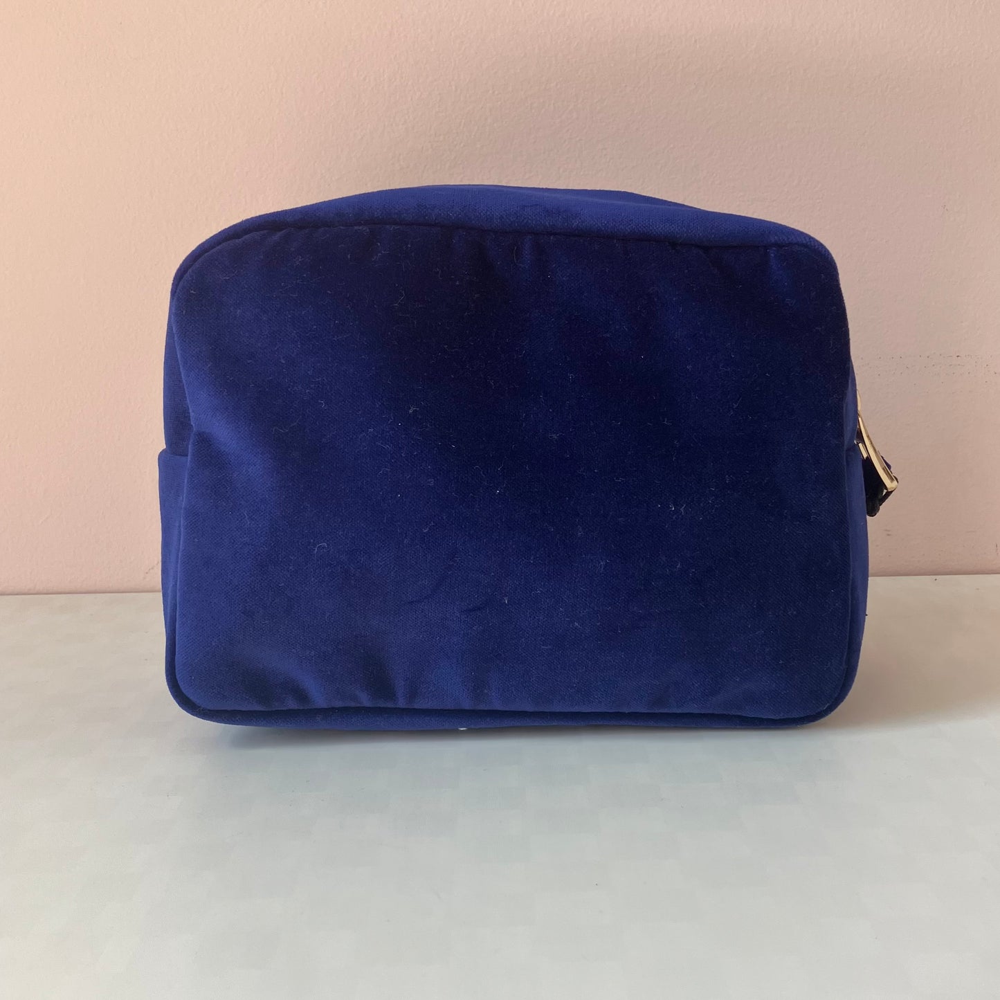 Velvet Embroidered Makeup Bag - Flowers