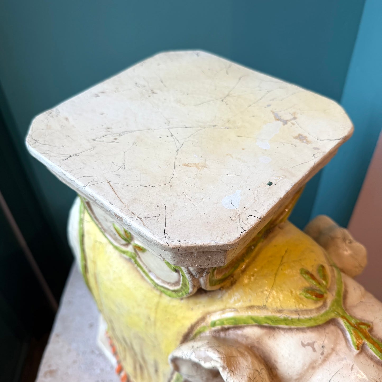 Vintage Elephant Plant Stand Side/Accent Table
