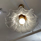 Vintage Two Tone Mazzega Style Glass Pendant Light Fixture