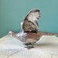 Pair of Antique Silver Plated Pheasant Bird Statues