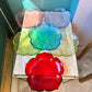 Set of 6 Vintage Mikasa Flower Glass Plates