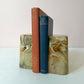 Vintage Faux Green Onyx Bookends