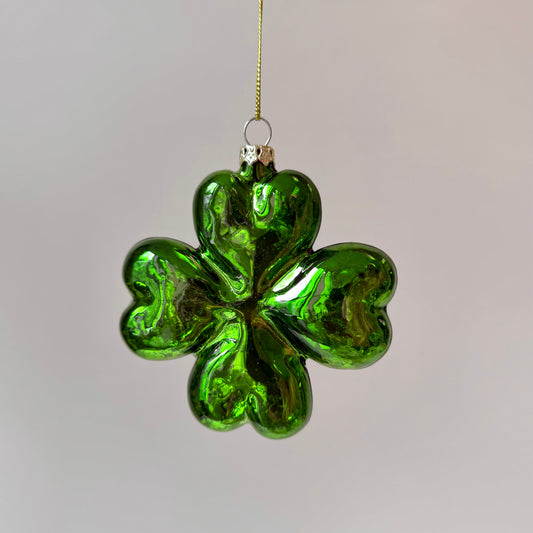 Glass Shamrock Ornament