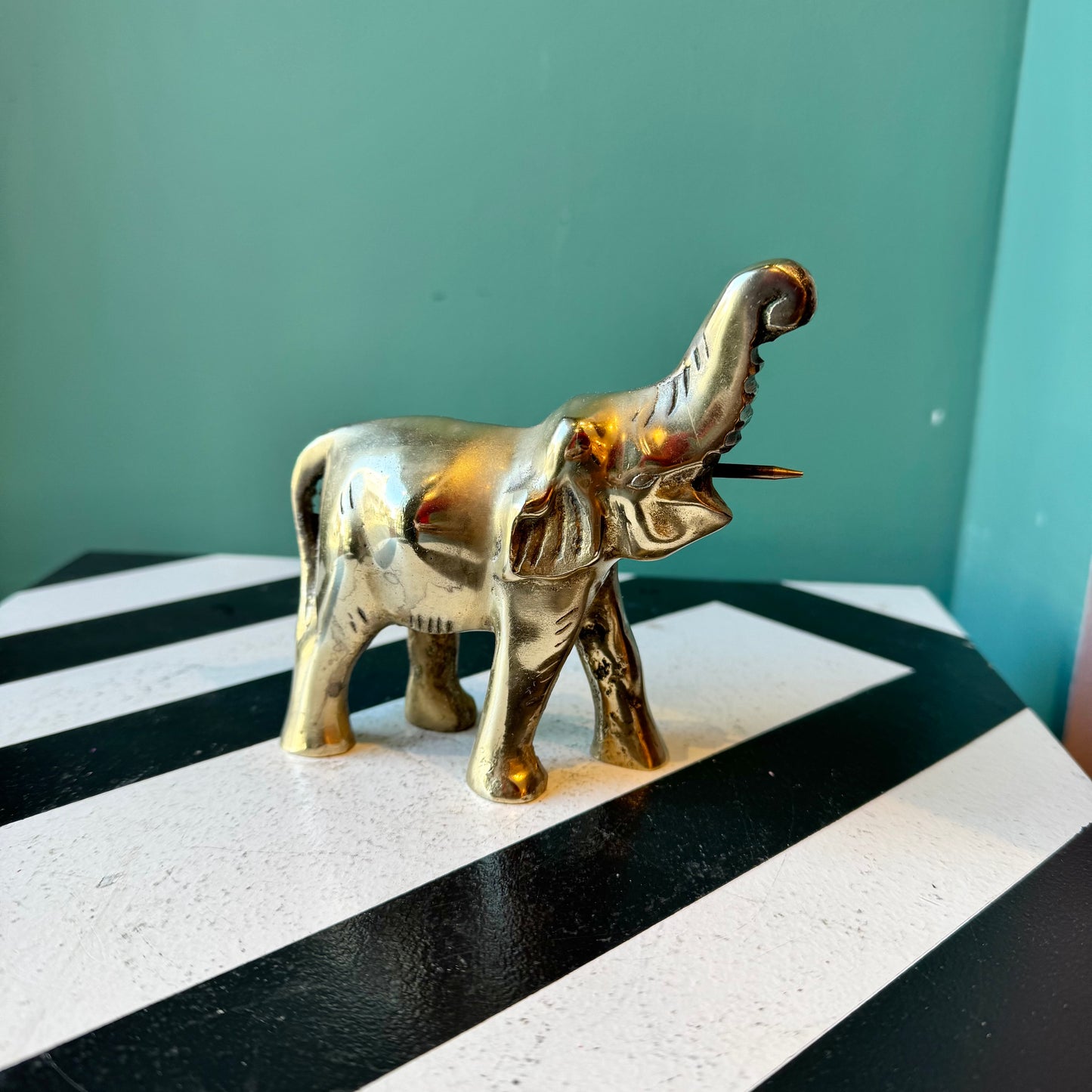 Vintage Brass Elephant Figurine (as is)