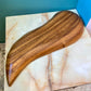 Vintage Teak Wood 2 Section Serving Platter