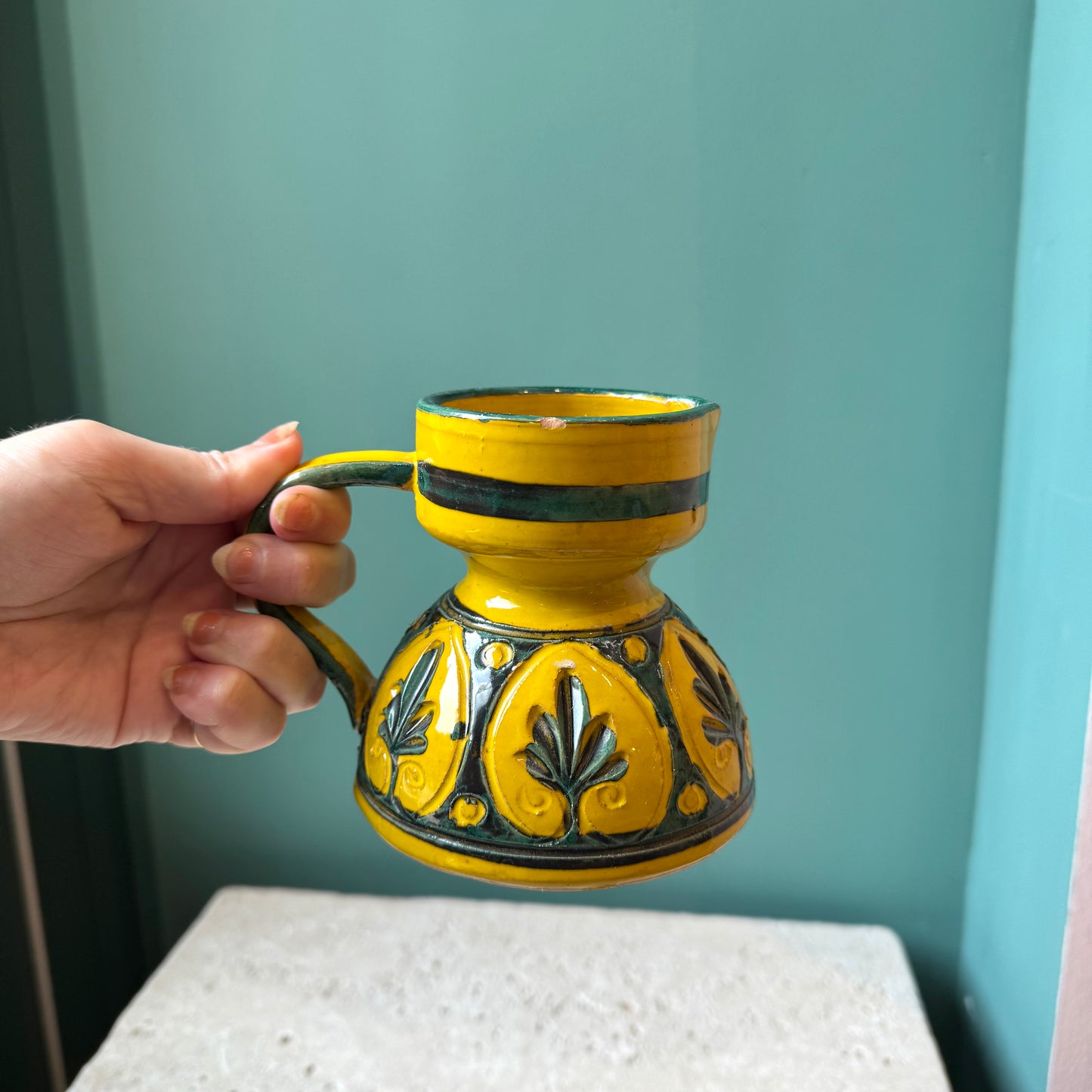 Vintage Mid-Century Italian Pottery Pitcher Creamer Jug