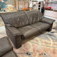 1980's Vintage Taupe Leather Adjustable Sofa by Durlet