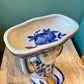 Vintage Chinoiserie Porcelain Monkey Holding a Bowl Statue