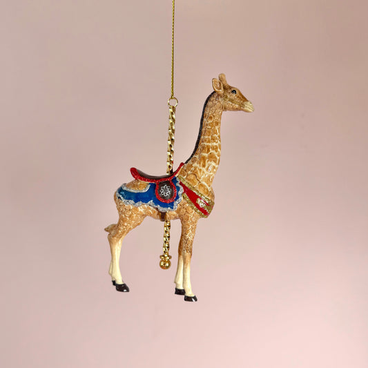 Resin Carousel Giraffe Ornament
