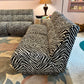 Vintage Zebra Modular Sectional Sofa/Slipper Chair Sold Per Piece