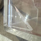 Vintage Square Lucite Coffee Table with Arch Base
