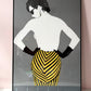 Vintage Framed "Untitled #103" Serigraph Print by Patrick Nagel