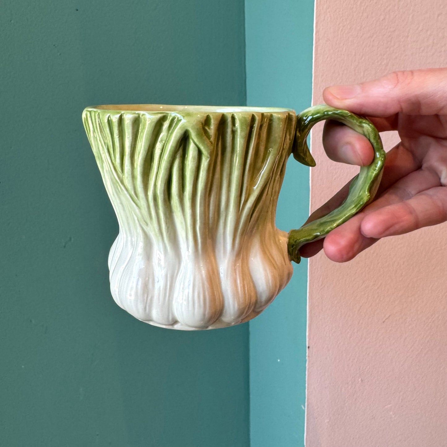 Vintage Set of 4 Ceramic Vegetable Mugs by Fitz & Floyd