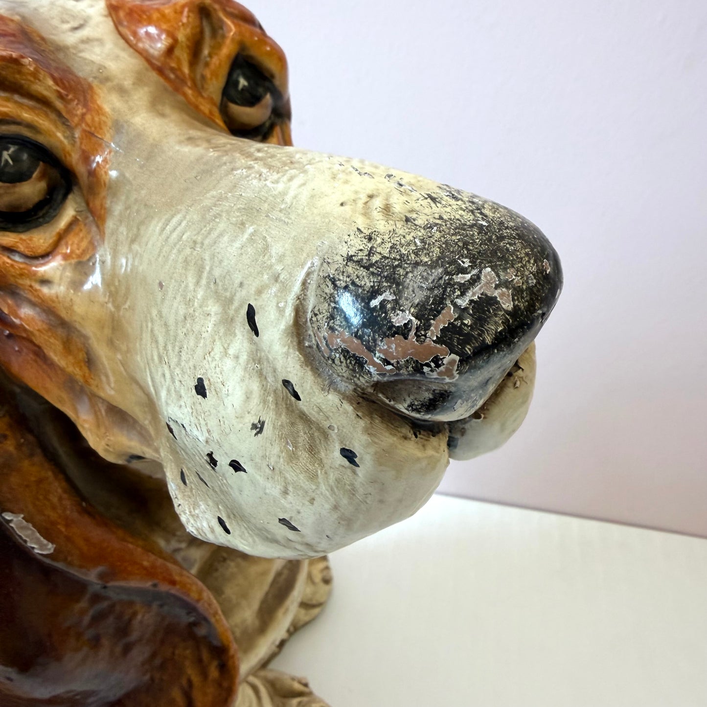 Vintage Mid-Century Extra Large Basset Hound Sculpture