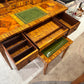 Vintage Carlton House Style Marquetry Writing Desk and Stool