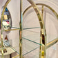 Vintage 1985 Arched Brass and Glass Etagere by DIA