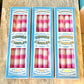 Pink Stripe Dinner Candle