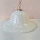 Vintage Large White Murano Glass Pendant Chandelier