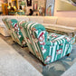 Vintage Green Stripe Shell Upholstered Armchair/item