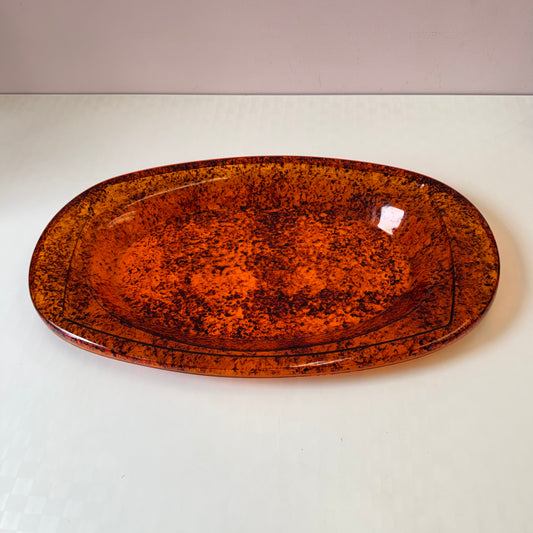 Large Vintage Acrylic "Tortoise Shell" Tray