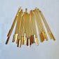 Vintage Set of 26 Gold Tone Metal "Arrow" Cocktail Picks
