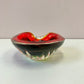 Vintage Murano style Red Glass Bowl/Ashtray