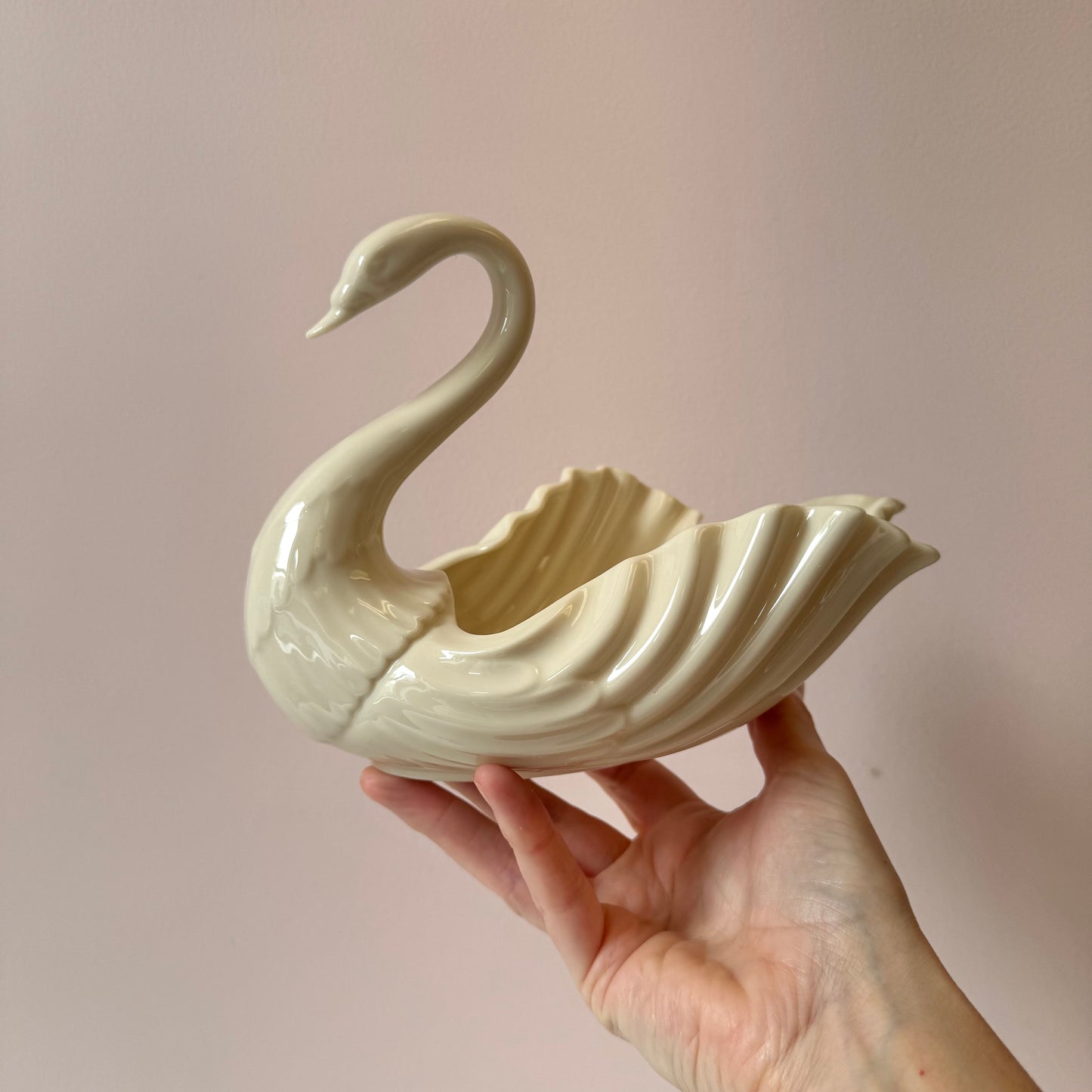 Vintage Porcelain Lenox Swan Catchall/Planter