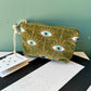 Mystical Eye Fern Green Velvet Coin Purse by Elizabeth Scarlett London