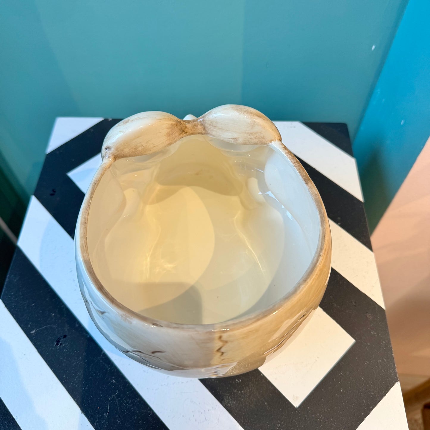 Vintage Ceramic Skull Cookie Jar by Enesco