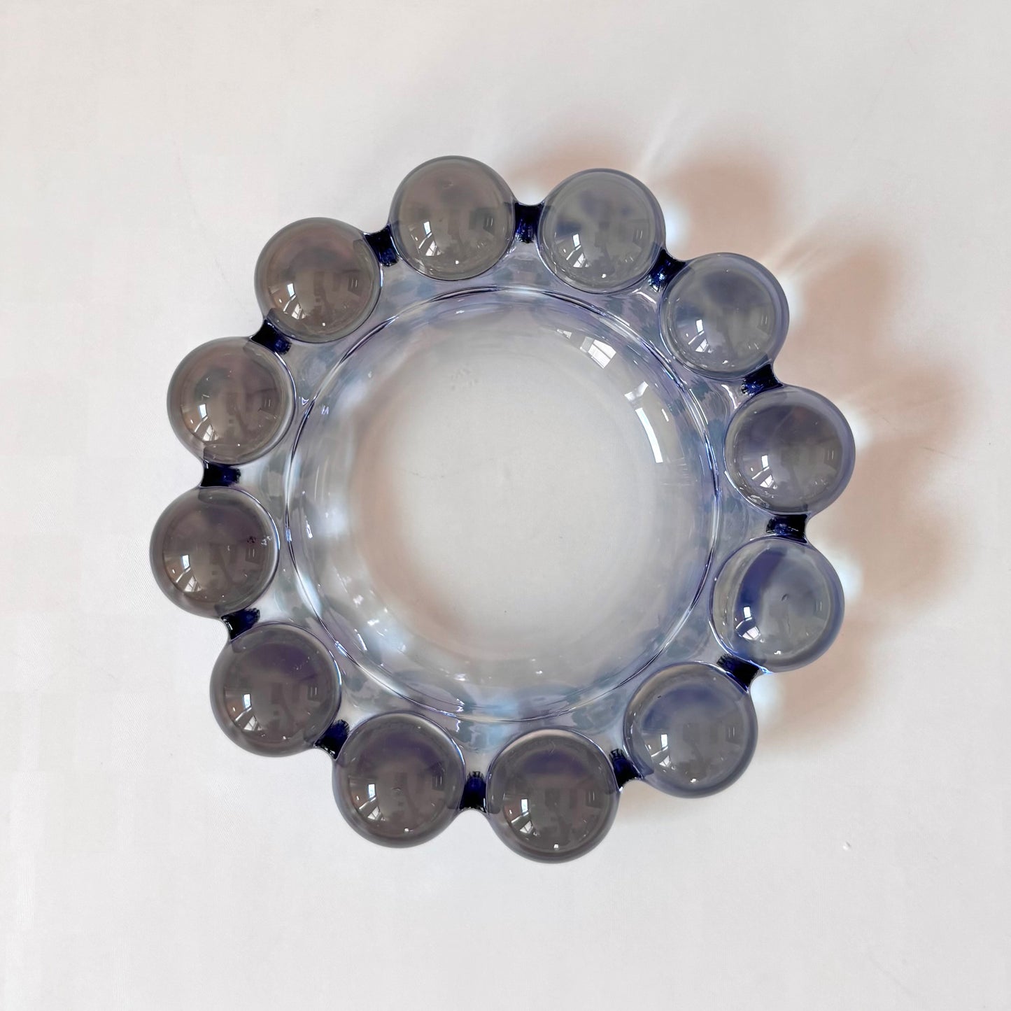 Vintage Blue Boopie Glass Dish