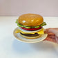 Vintage 1979 Ceramic Cheeseburger Coaster Set by Jo Anne Marquardt