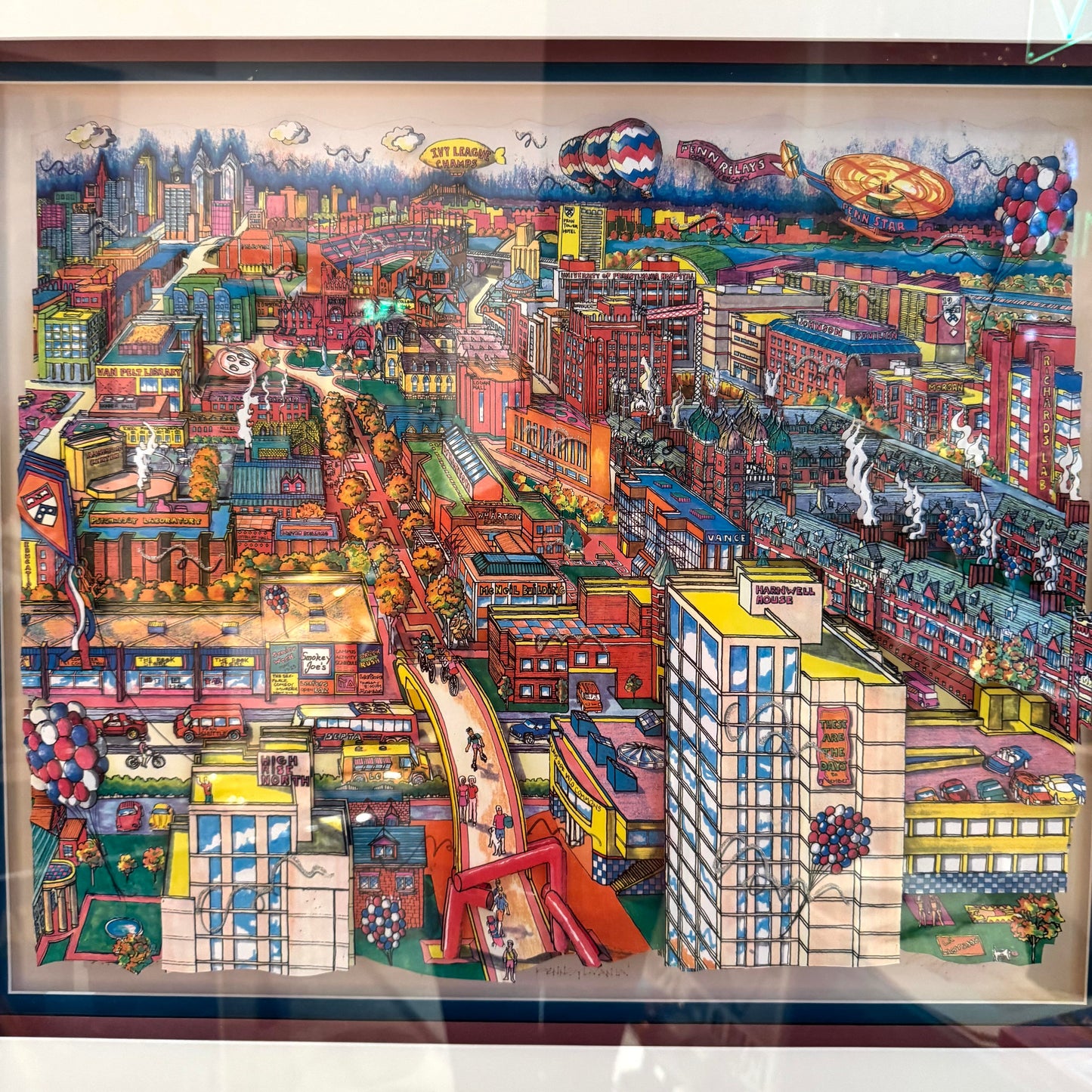 Vintage "University of Pennsylvania" 3D Artwork Signed Numbered Artist Proof by Szynal