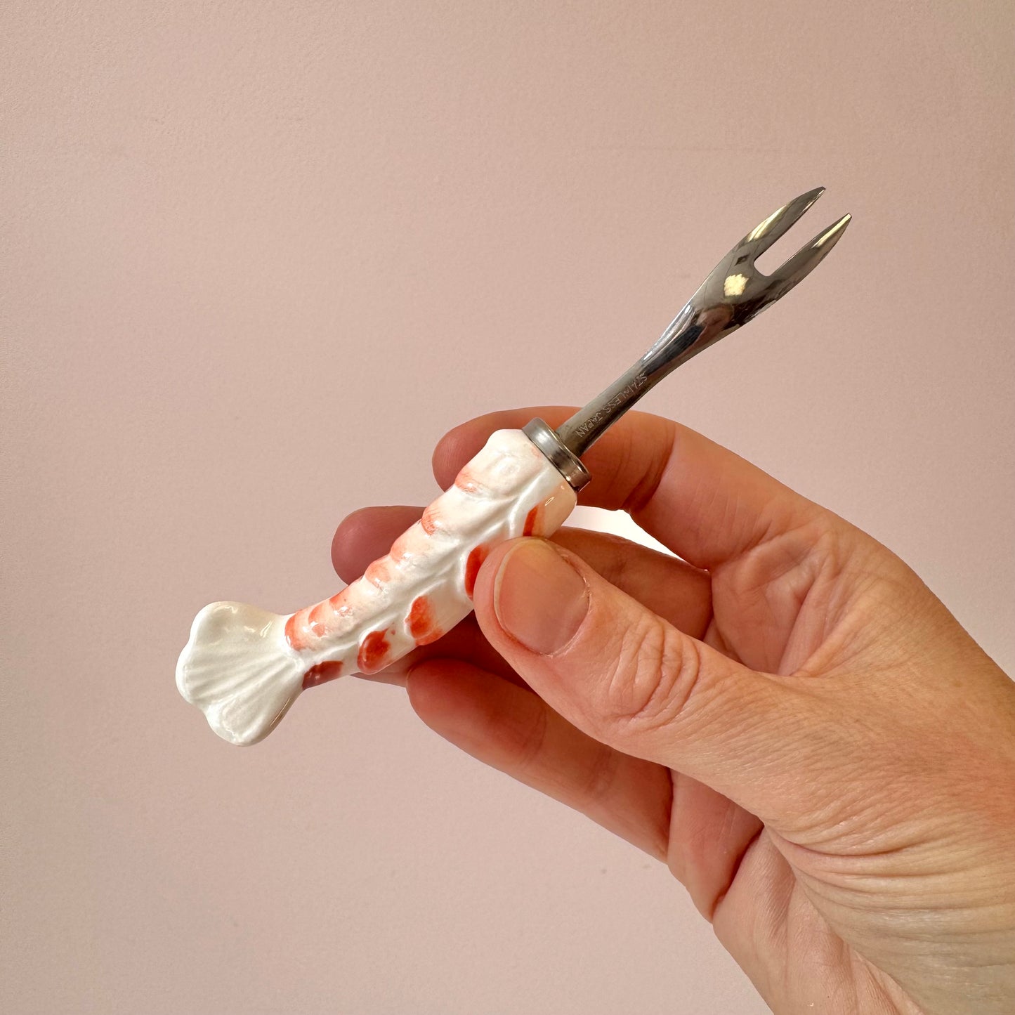 Vintage Set of 5 Shrimp Handled Appetizer Forks by Shafford