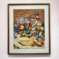 Framed Vintage Long Stitch ‘Decoy Still Life’ Duck Artwork