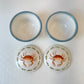 Vintage Pair of Ceramic Crab Lidded Bowls by Fitz & Floyd