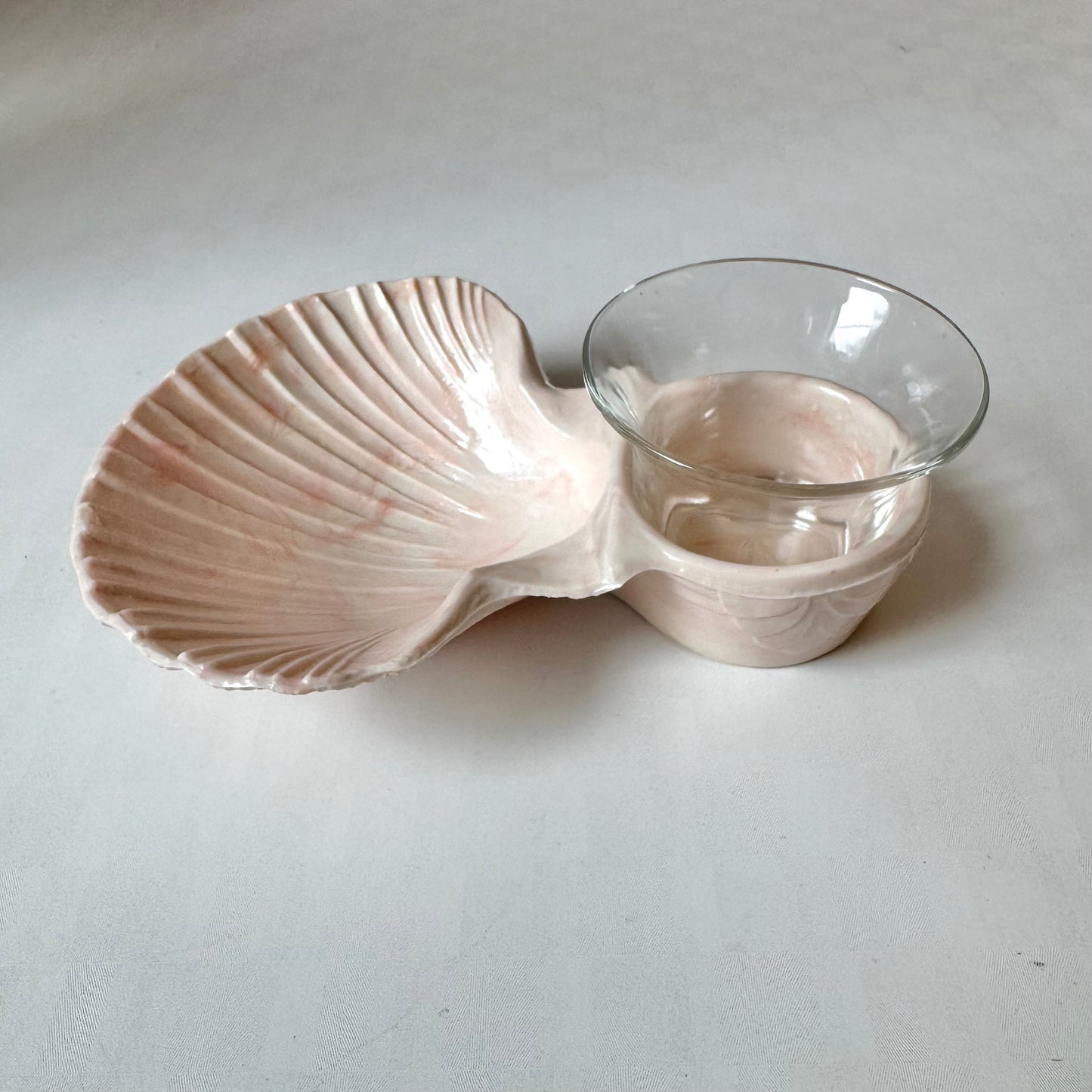 Vintage "Cocktails for Six" Seashell Shaped Serving Dishes by Karoff Originals
