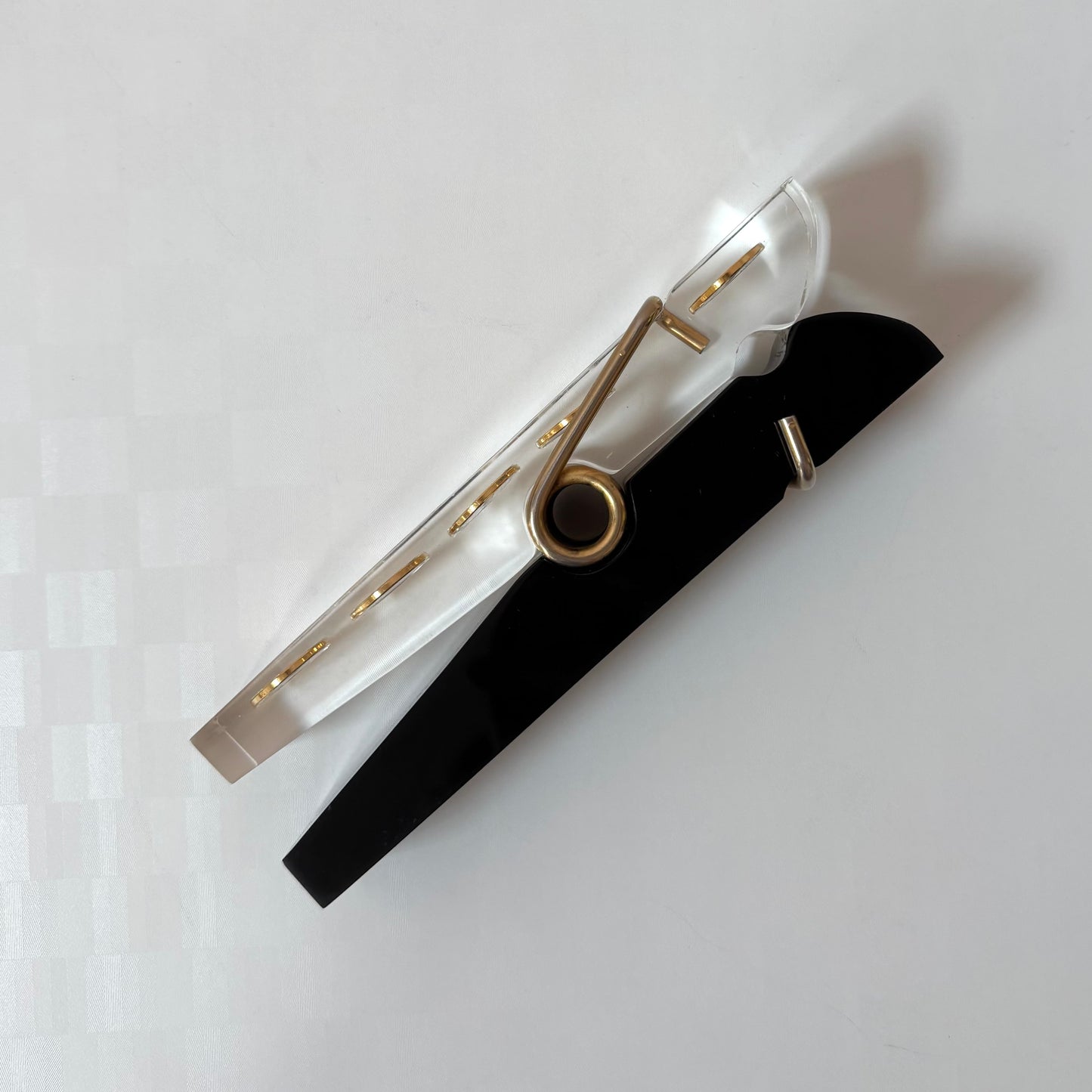 Oversized Vintage Lucite 1979 Penny Clothes Pin