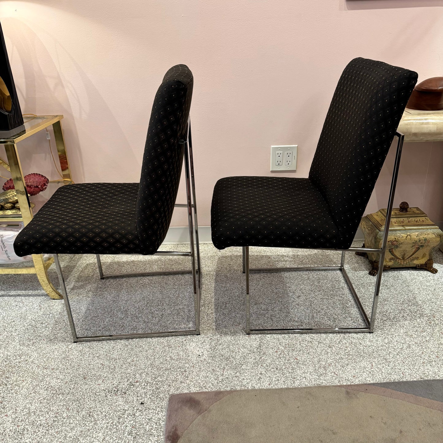 Pair of Vintage Dining Chairs by Milo Baughman for Thayer Coggin