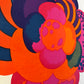 1960's "August Flower" Japanese Textile Art by Hiroshi Awatsuji