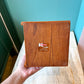 Vintage Teak Roll Top Desk Organizer