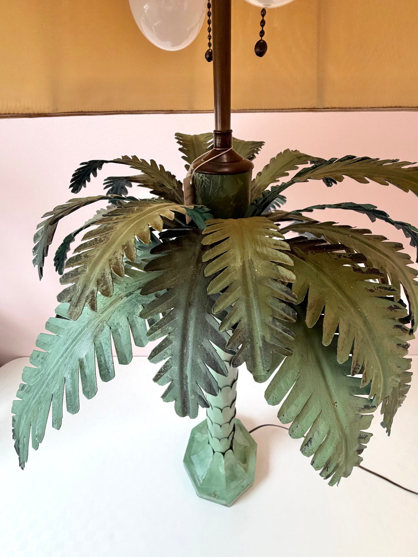 Vintage 1970s Chapman Style Palm Tree Table Lamp/per item