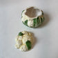 Vintage Italian Vietri Cauliflower Lidded Bowl