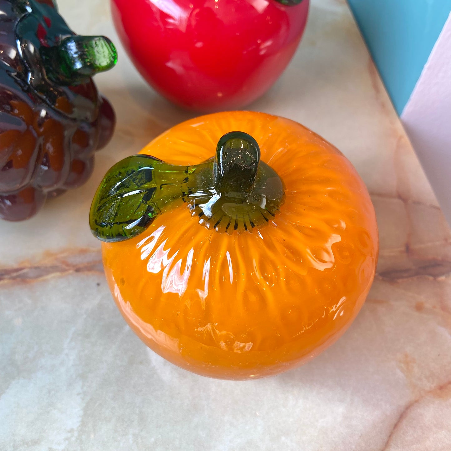 Vintage Murano Glass Fruit Trio